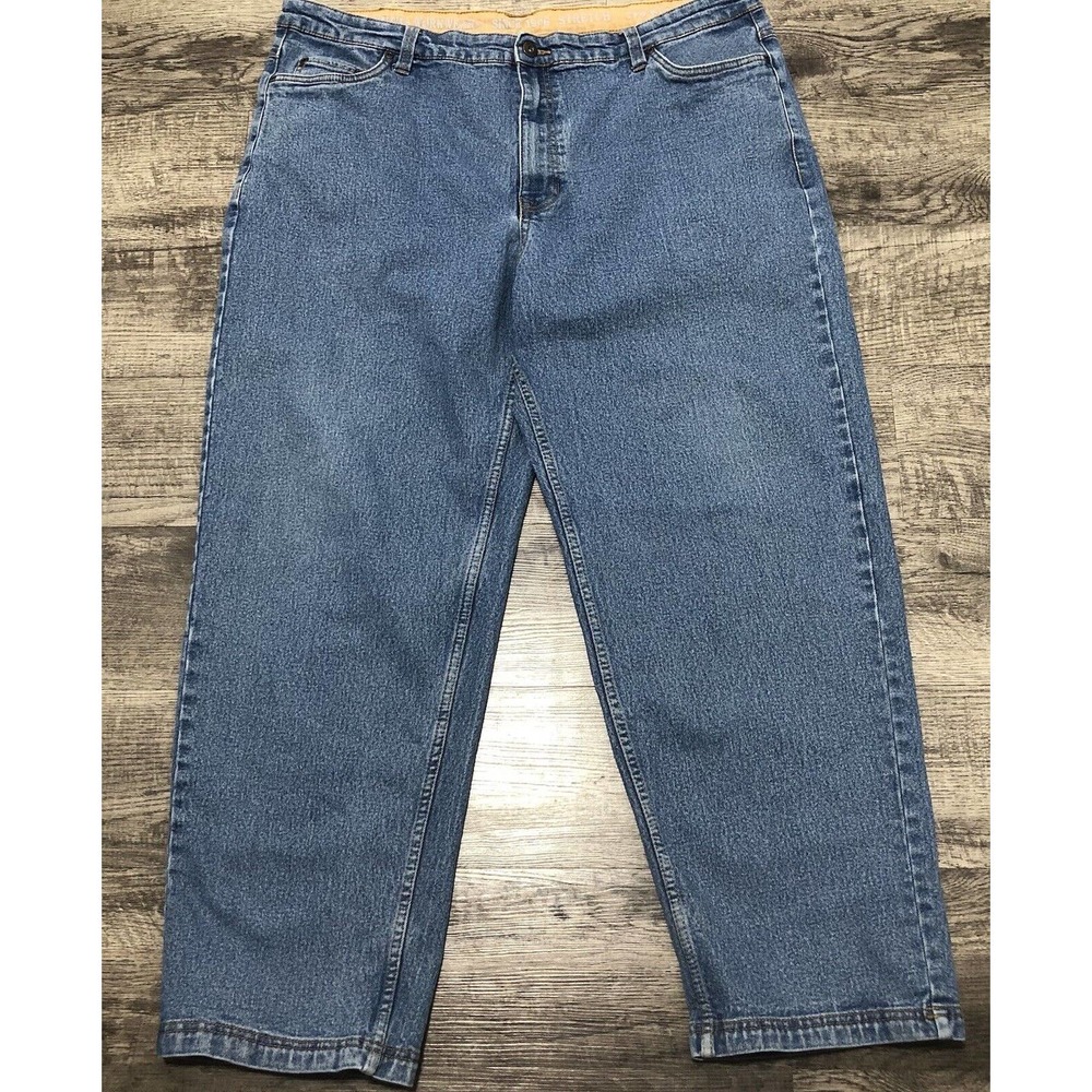 Smiths Workwear Mens 42x30 Jeans Stretch Blue Boots Pants Carpenter Plumber D23